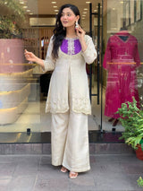 Elegant Embellished Kurta Set with Plazzo